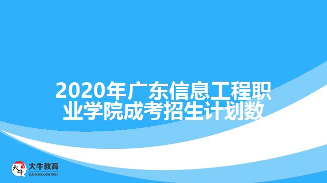 2020年廣東信息工程職業(yè)學院成考招生計劃數