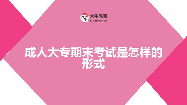 成人大專(zhuān)期末考試是怎樣的形式