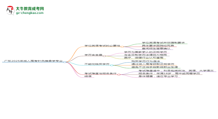 廣東2025年成人高考針灸推拿學(xué)專(zhuān)業(yè)生可不可以考四六級(jí)？思維導(dǎo)圖