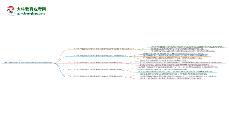 2025年暨南大學(xué)成考護(hù)理學(xué)專業(yè)學(xué)歷花錢能買到嗎？思維導(dǎo)圖