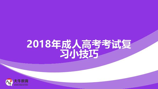 2018年成人高考考試復(fù)習小技巧