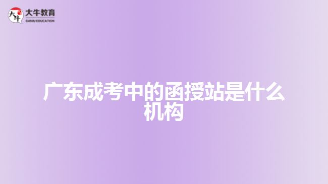 廣東成考中的函授站是什么機構