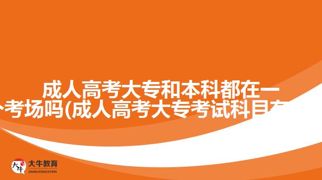 成人高考大專和本科都在一個(gè)考場(chǎng)嗎