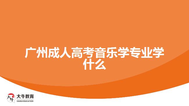 廣州成人高考音樂學專業(yè)學什么