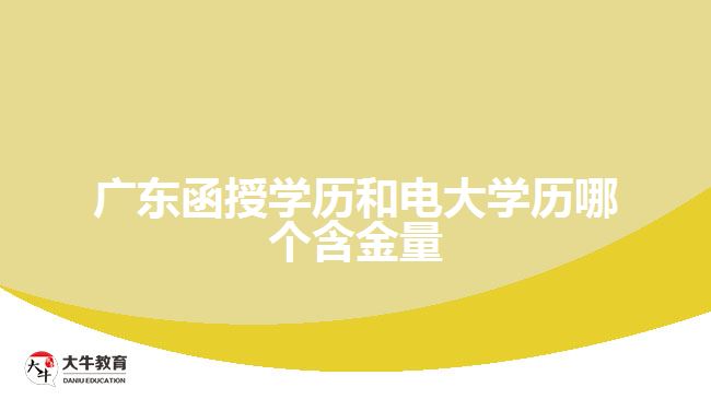 廣東函授學歷和電大學歷哪個含金量