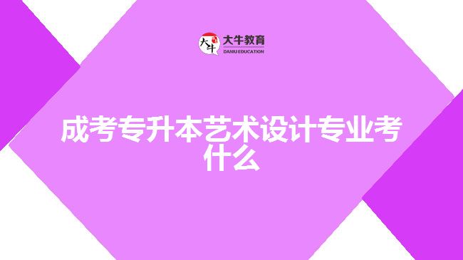 成考專升本藝術(shù)設(shè)計(jì)專業(yè)考什么