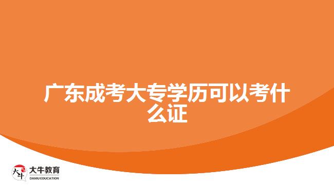 廣東成考大專學歷可以考什么證
