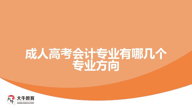 成人高考會計專業(yè)有哪幾個專業(yè)方向