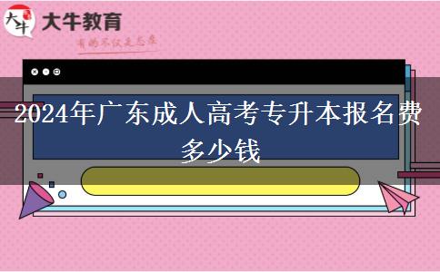 2024年廣東成人高考專升本報名費多少錢 2024年廣東成人高考專升本報名費多少錢
