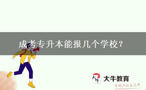 成考專升本能報(bào)幾個(gè)學(xué)校？