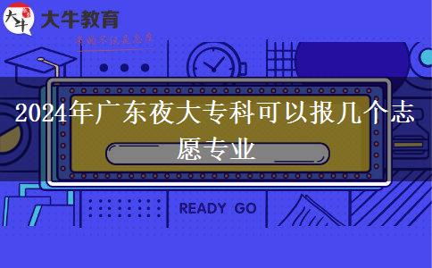 2024年廣東夜大?？瓶梢詧?bào)幾個(gè)志愿專業(yè)