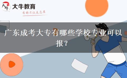 廣東成考大專有哪些學(xué)校專業(yè)可以報(bào)？