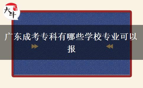 廣東成考專(zhuān)科有哪些學(xué)校專(zhuān)業(yè)可以報(bào)
