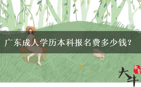 廣東成人學(xué)歷本科報名費多少錢？