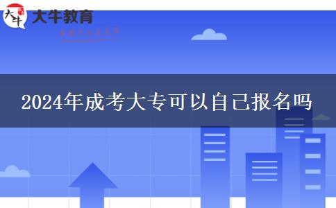 2024年成考大?？梢宰约簣?bào)名嗎