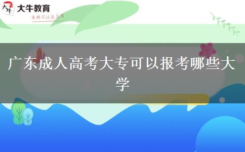 廣東成人高考大?？梢詧?bào)考哪些大學(xué)