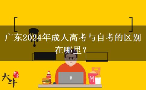 廣東2024年成人高考與自考的區(qū)別在哪里？