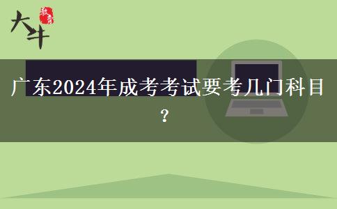 廣東2024年成考考試要考幾門科目？