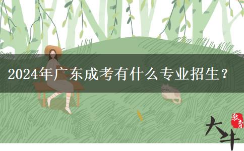 2024年廣東成考有什么專業(yè)招生？