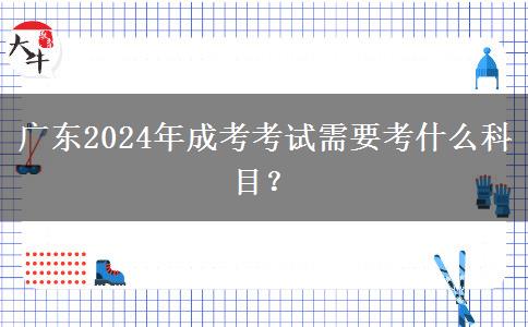 廣東2024年成考考試需要考什么科目？