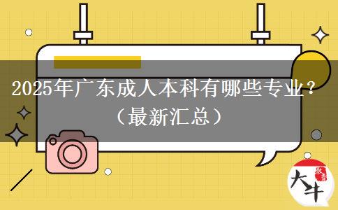 2025年廣東成人本科有哪些專業(yè)？（最新匯總）