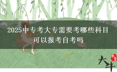 2025中?？即髮Ｐ枰寄男┛颇?可以報考自考嗎
