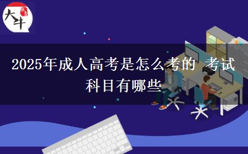 2025年成人高考是怎么考的 考試科目有哪些