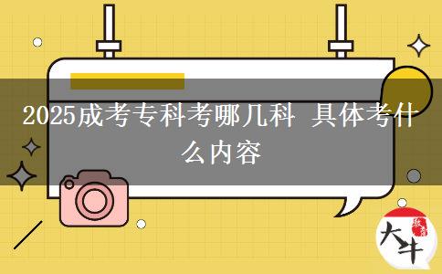 2025成考?？瓶寄膸卓?具體考什么內(nèi)容