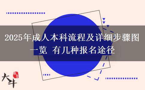 2025年成人本科流程及詳細(xì)步驟圖一覽 有幾種報名途徑