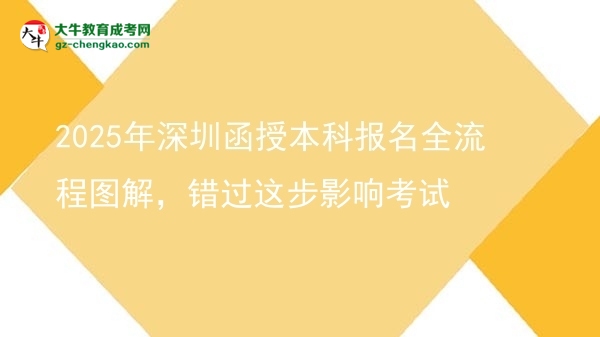 2025年深圳函授本科報名全流程圖解，錯過這步影響考試圖片