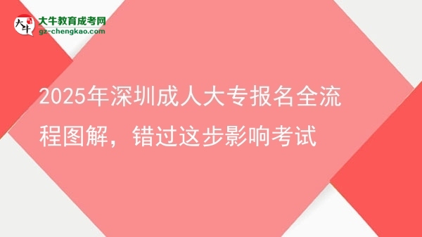 2025年深圳成人大專報(bào)名全流程圖解，錯(cuò)過(guò)這步影響考試圖片