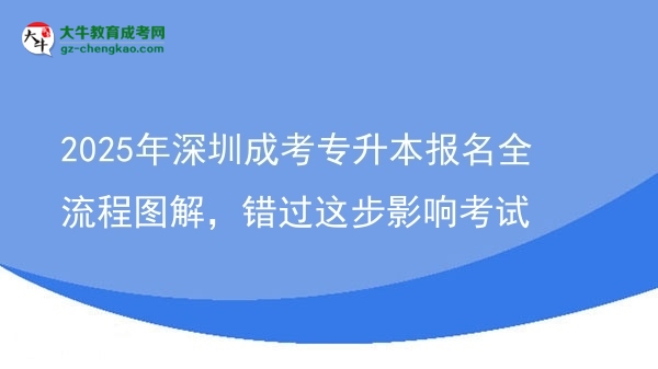 2025年深圳成考專升本報(bào)名全流程圖解，錯(cuò)過(guò)這步影響考試圖片