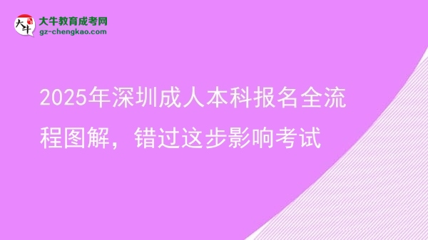 2025年深圳成人本科報(bào)名全流程圖解，錯(cuò)過這步影響考試圖片