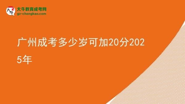 廣州成考多少歲可加20分2025年圖片