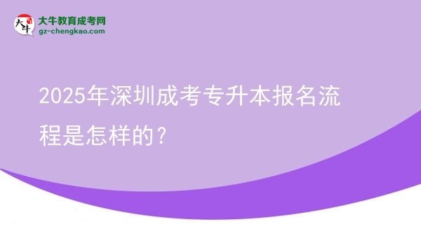 2025年深圳成考專(zhuān)升本報(bào)名流程是怎樣的？圖片
